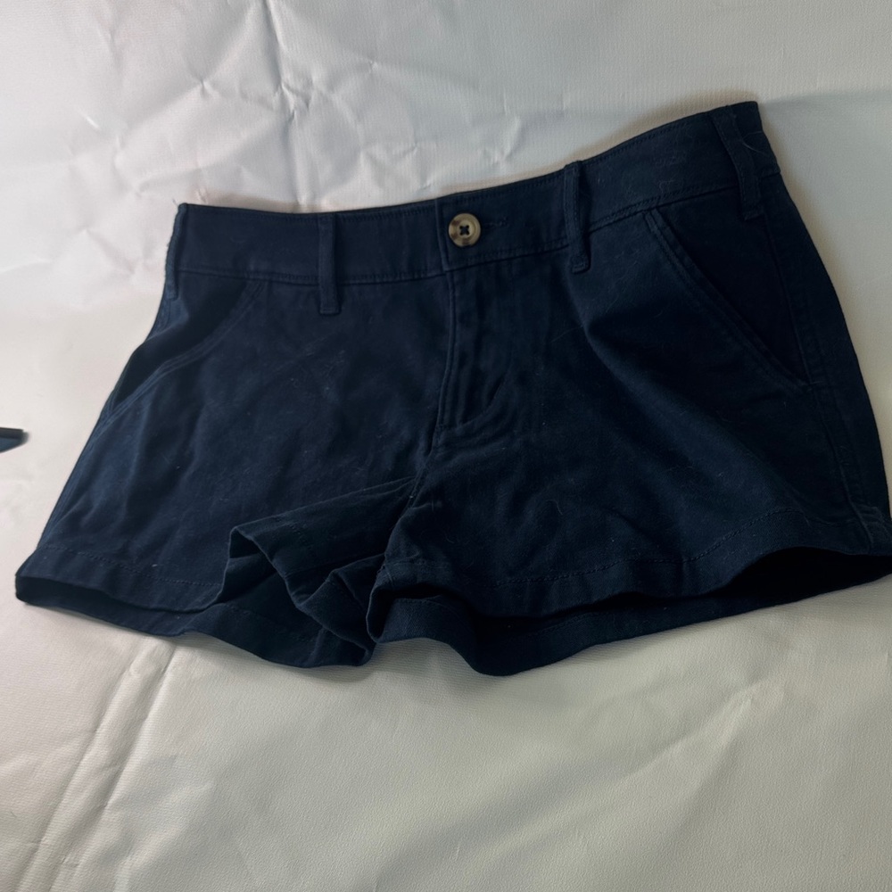 Abercrombie & Fitch Dark Blue High Waist Shorts